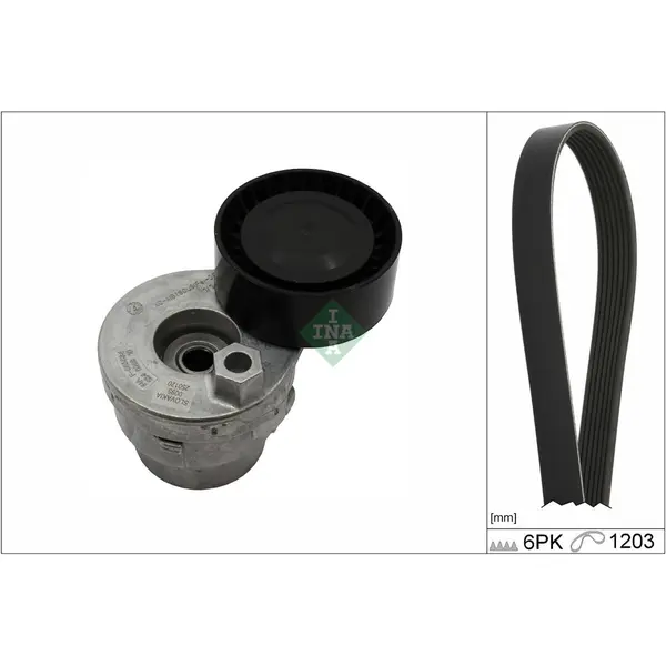 Set curea transmisie cu caneluri Schaeffler INA 529 0009 10