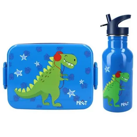 Set cutie alimente 16x13x5 cm si bidon inox 500 ml Prêt blue