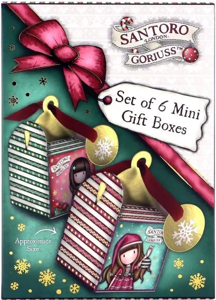 Set cutii cadou antoro Gorjuss - Merry and Bright, 6 buc.