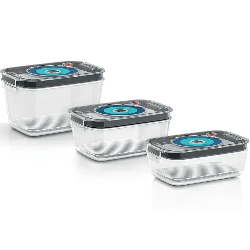 Set cutii depozitare Bosch MSZV0FC3, Vacuum-pentru a etansa orice fel de mâncare cu ajutorul blenderului VitaMaxx Bosch si ErgoMixx Bosch