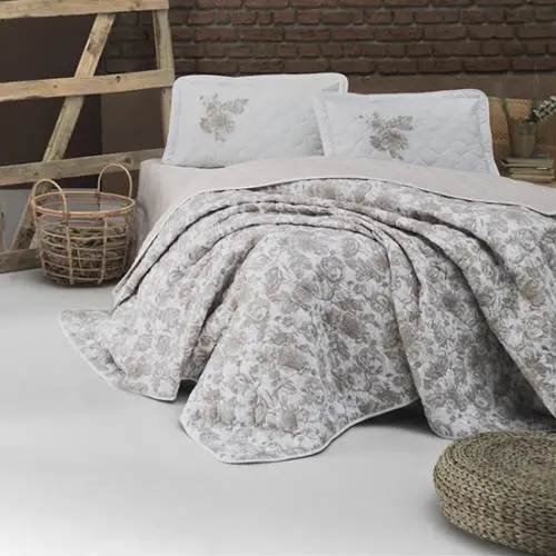 Set cuvertura de pat dublu, 3 piese, Bumbac 100%, 240x260cm, Clasy, RAVEN V1