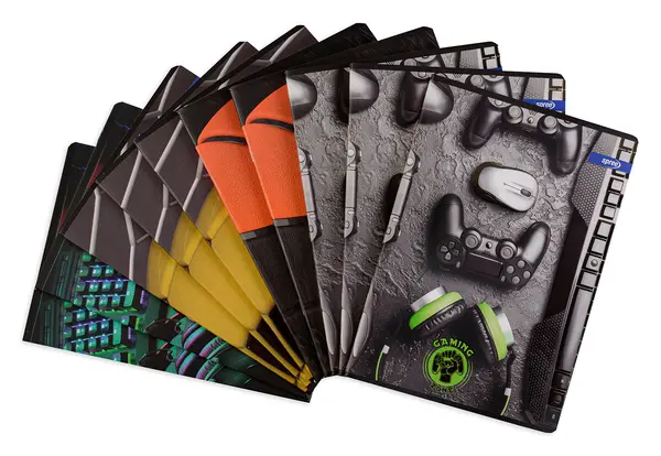 Set de 10 caiete Spree Games - A5, 62 de coli, linii largi
