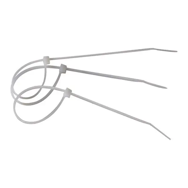 Set de 100 Coliere din Nylon, Harden, 300 x 3.4, Alb
