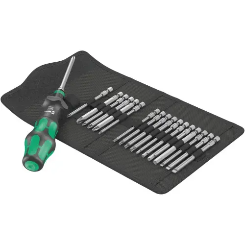 Set de 18 capete surubelnita, Wera, 1/4inch, cu maner