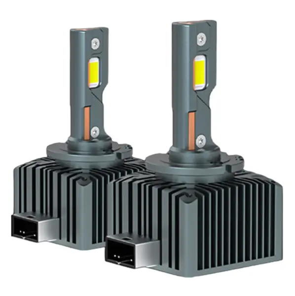 Set de 2 becuri Xenon conversie hid-led, D1S, 120W, 12.000lm, Canbus, Miez Cupru, Radiator Aluminiu, Premium, Alb Rece