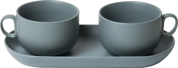 Set de 2 boluri si tavita gri - Bitossi | Bitossi