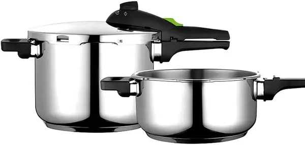Set de 2 oale sub presiune Fagor – Rapid Xpress, argintii