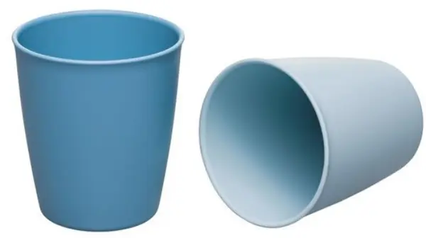Set de 2 pahare pentru băut NIP - Eat Green, 12 luni+, albastru