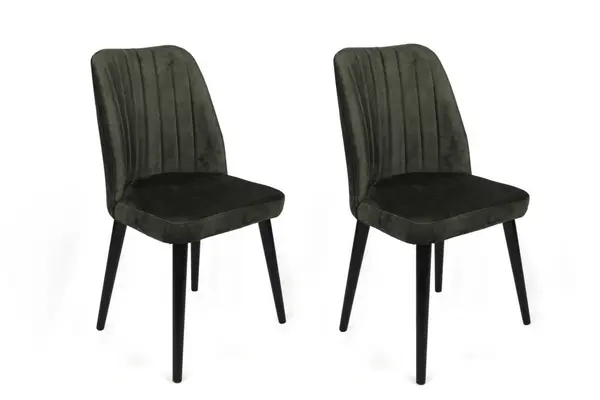 Set de 2 scaune Alfa-432, Kaki- Negru