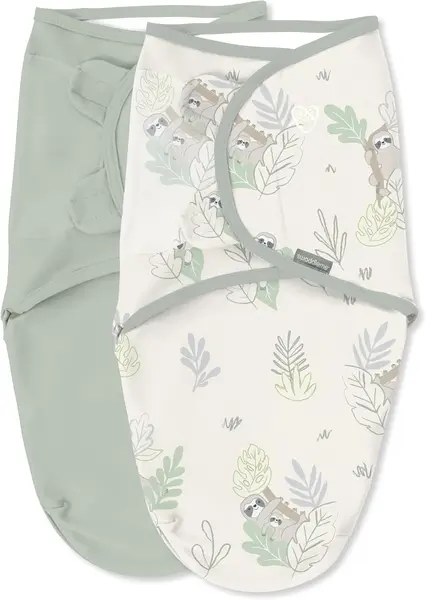 Set de 2 scutece pentru înfășat SwaddleMe - By Ingenuity, Peekaboo Sloth