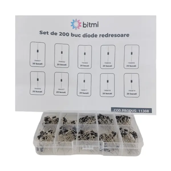 Set de 200 buc diode redresoare, Bitmi 11308