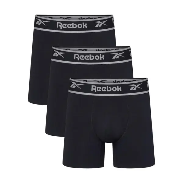 Set de 3 boxeri din bumbac, negru, bărbați