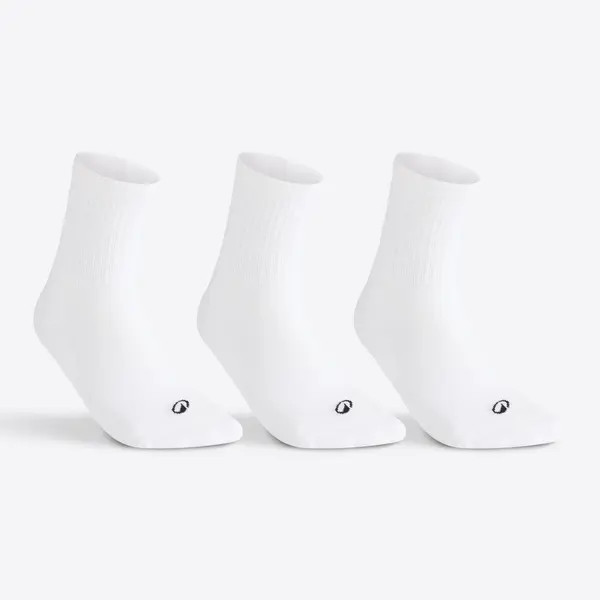 Set de 3 perechi de șosete de sport lungi RS100 Alb