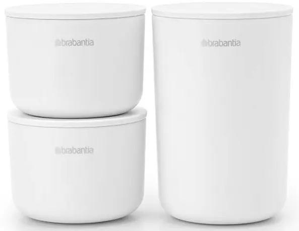 Set de 3 piese pentru depozitarea accesoriilor Brabantia - ReNew, White