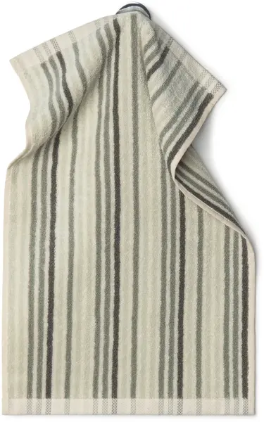 Set de 3 prosoape de bumbac La Reina - Iris Stripe, 30 x 50 cm, dungi verzi