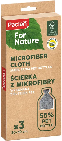 Set de 3 prosoape din microfibră Paclan - For Nature, gri