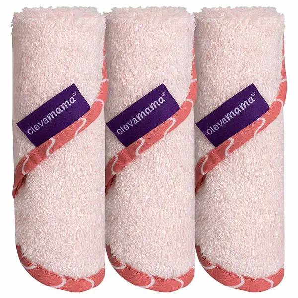 Set de 3 prosopele din bambus Clevamama Roz 3535