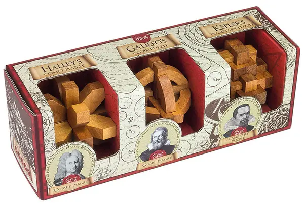 Set de 3 puzzle-uri logice Professor Puzzle – Halley, Galileo si Kepler