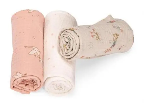 Set de 3 scutece museline Moulin Roty - La petite ecole de danse