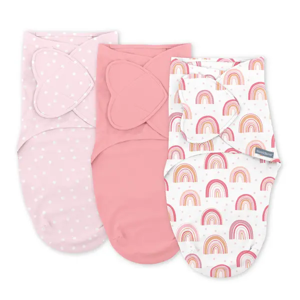 Set de 3 scutece pentru înfășat Ingenuity - SwaddleMe, Rainbow