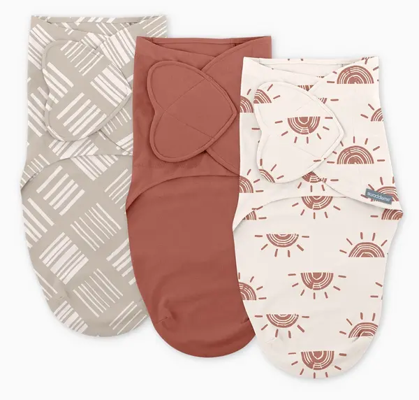 Set de 3 scutece pentru înfășat SwaddleMe - By Ingenuity, Rising Sun