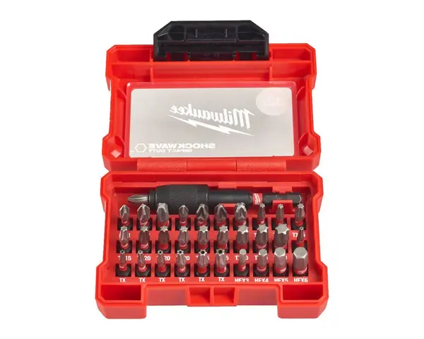 Set de 32 biti Milwaukee Shockwave Impact Duty, cutie cu organizator, 4932464240
