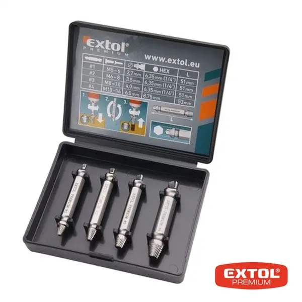 Set de 4 extractor Șurub - Extol PREMIUM 8801842