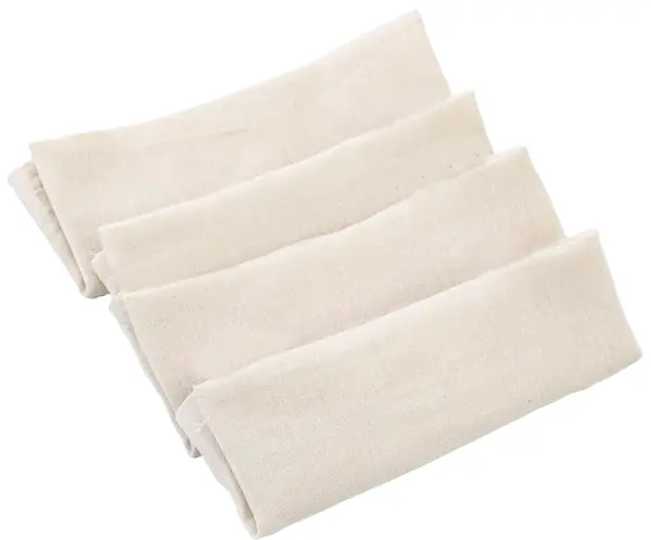 Set de 4 șervețele de muselină BabyJem - Ekru, 25 x 25 cm