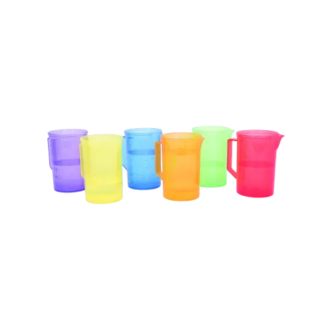 Set de 6 carafe translucide colorate pentru activitati senzoriale