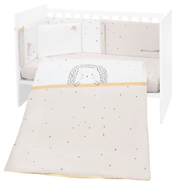 Set de 6 piese de lenjerie de pat pentru copii KikkaBoo - Hedge hugs, 60 х 120 cm