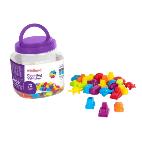 Set de 72 masinute pentru numarat si sortat