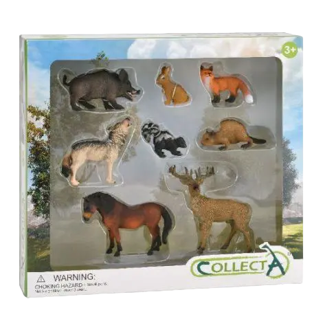 Set de 8 figurine pictate manual Animale din padure