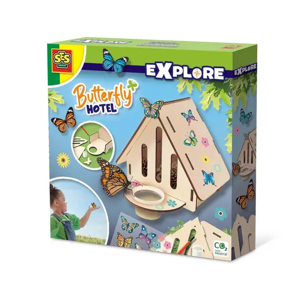 Set de artizanat pentru copii cu accesorii incluse - Casuta pentru fluturi