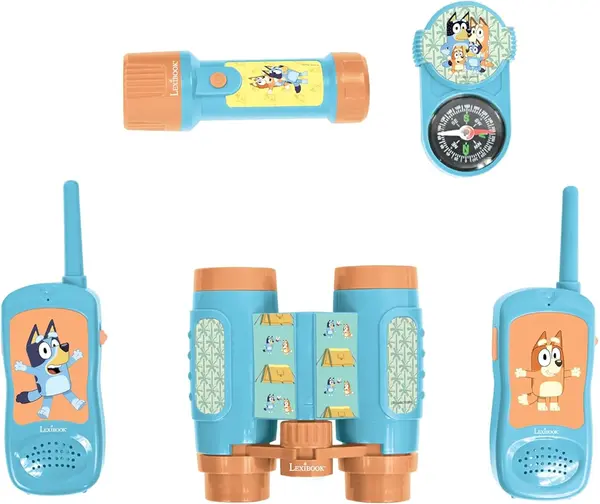 Set de aventură cu walkie-talkie Lexibook - Bluey