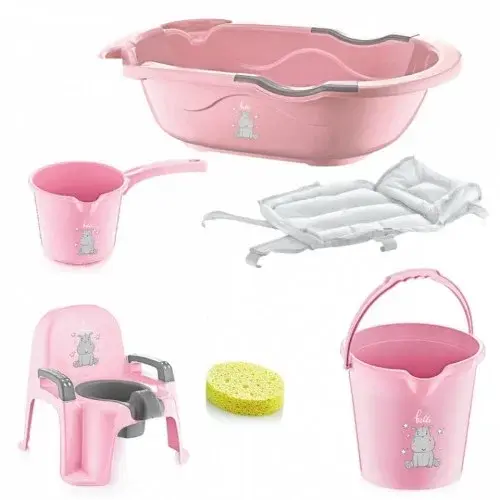 Set de baie cu 6 piese Bebe Lux BabyJem, Diverse culori