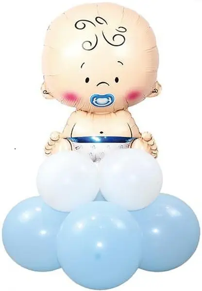 Set de baloane PartyGo - Baby Boy, 9 buc