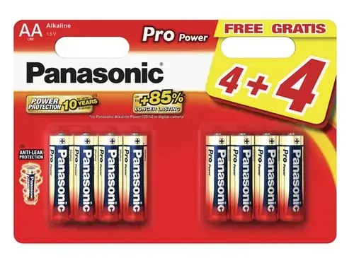 Set de baterii Panasonic Pro Power, AA, 8 Bucati