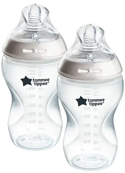 Set de biberoane autosterilizate Tommee Tippee - Natural Start, 2 х 340 ml
