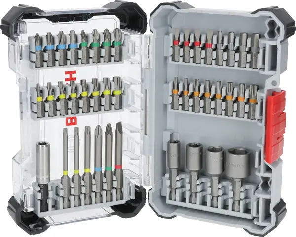 Set de biți și capete Bosch - ExtraHard, 43 piese