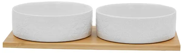 Set de boluri Maison - Fleurs, 2 buc., cu bază de bambus