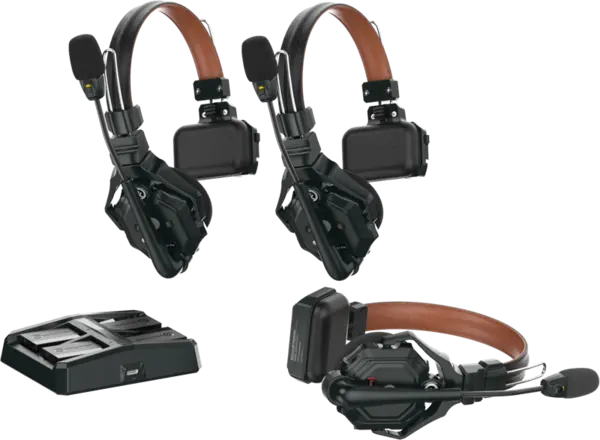 Set de casti cu o singura casca si microfon, Hollyland Solidcom C1 Pro Wireless Intercom System with 3 ENC headsets