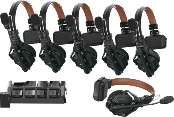 Set de casti cu o singura casca si microfon, Hollyland Solidcom C1 Pro Wireless Intercom System with 6 ENC headsets