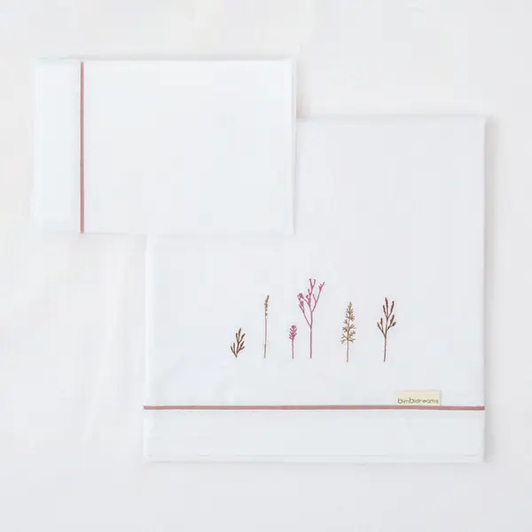 Set de cearșafuri pentru bebeluși Bimbidreams - Niza, 3 bucăți, 60 x 120 cm