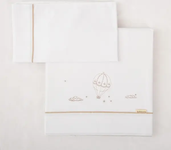 Set de cearșafuri pentru bebeluși Bimbidreams - Noe, 3 piese, 50 x 80 cm