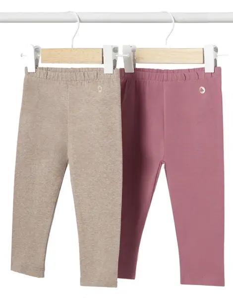 Set de colanți lungi Mayoral - Roz închis, basic, 12 luni, 2 buc