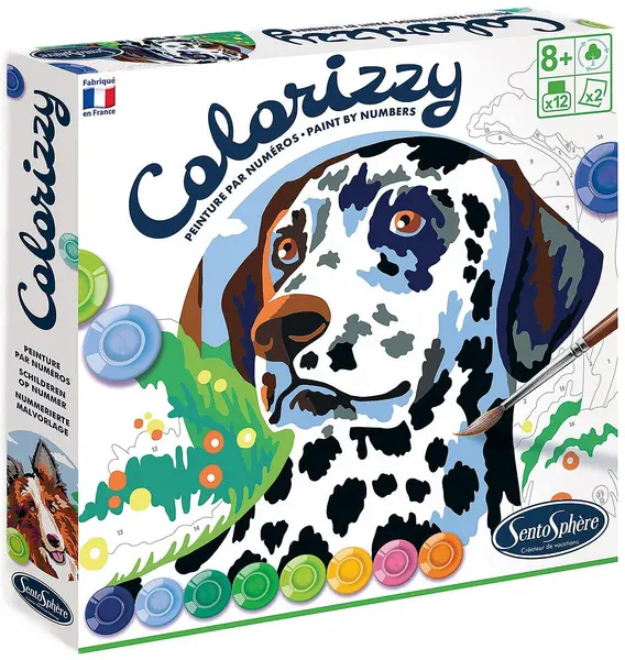 Set de colorat cu numere Sentosphere Colorizzy - Câini