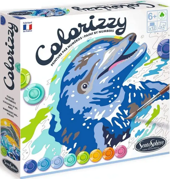 Set de colorat dupa numere Sentosphere, delfini
