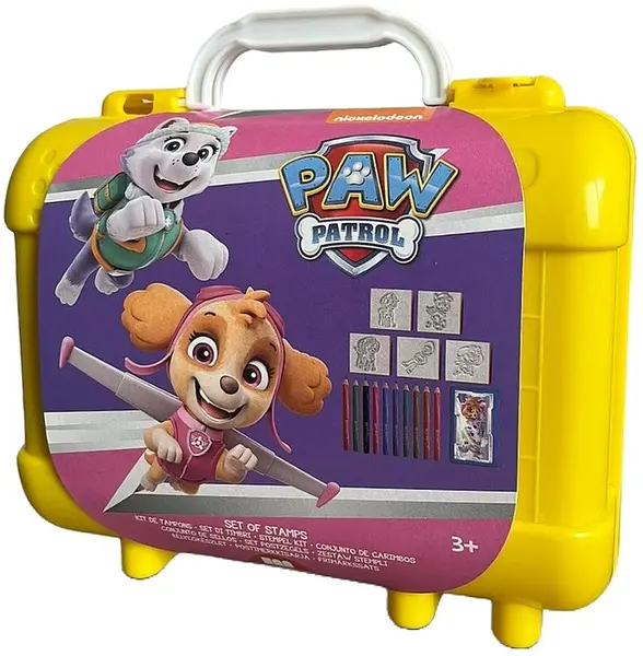 Set de colorat Multiprint Paw Patrol într-o valiză - Galben