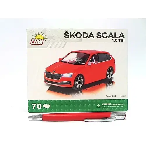 Set de constructie Cobi Skoda Scala 1.0 TSI 70kl, 70 piese (Rosu)