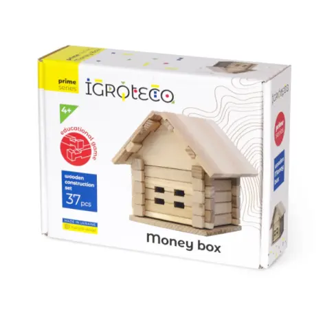 Set de constructie din lemn , zPusculita, 37 piese